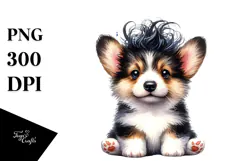 Cute Baby Pembroke Welsh Corgi PNG Product Image 1