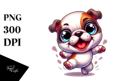Crazy Bulldog Dancing, Transparent PNG Product Image 1