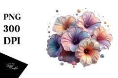 Pastel Petunia with Metallic Insertions PNG Product Image 1