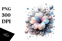 Pastel Petunia with Metallic Insertions PNG Product Image 3