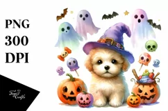 Cute Baby Dog | Simple Halloween Scenery Product Image 3