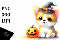 Cute Dog Pumpkin Halloween | Sublimation | Clipart Product Image 1