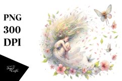 Fairy Tumbling with Spring Petals | Sublimation | Clipart Product Image 3