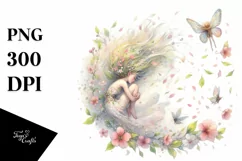 Fairy Tumbling with Spring Petals | Sublimation | Clipart Product Image 3