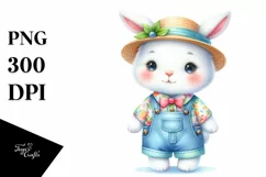 Colorful Cute Baby Bunny for Summer | Sublimation Clipart Product Image 3