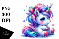 Cute Baby Unicorn Funny PNG Product Image 1