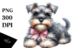 Happy Miniature Schnauzer, Transparent PNG Product Image 1