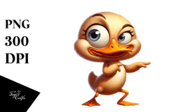 Ridiculously Cute Cartoon Duck PNG Product Image 1