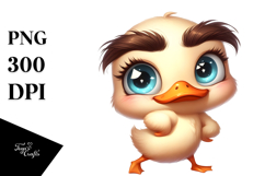 Whimsical Cartoon Duck PNG Product Image 1