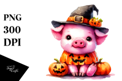 Baby Pig Halloween Drawing | Clipart Product Image 1