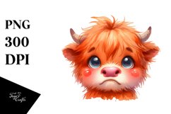 Expressive Highland Cow PNG Product Image 3