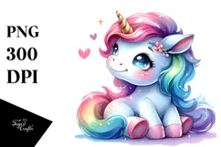 Cute Baby Unicorn PNG Product Image 1
