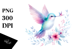 Pastel Hummingbird PNG Product Image 1