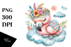 Summer Baby Flamingo PNG Product Image 1