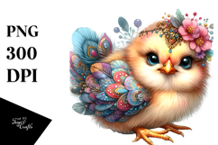 Cute Sleeping Chicken PNG Product Image 1