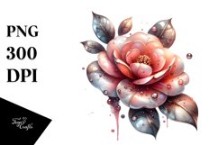 Magical Celestial Camellia Watercolor Splash Product Image 1