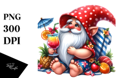 Whimsical Gnome Beach Cocktail PNG Product Image 1