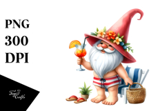 Gnome in Beachwear, Transparent PNG Product Image 1