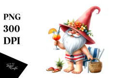 Gnome in Beachwear, Transparent PNG Product Image 1