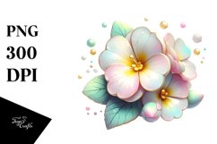 Wooden Primrose in Material with Golden Insertions | Product Image 3