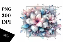 Glossy Abstract Gardenia, Transparent PNG Product Image 3