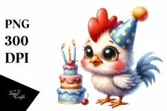 Baby Rooster Party Hat Clipart Product Image 3