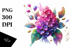 Watercolor Luxury Flower Splash Clipart Product Image 1