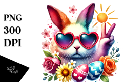 Colorful Easter Bunny PNG Product Image 1