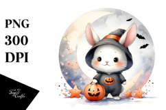 Cute Baby Rabbit Halloween PNG Product Image 1