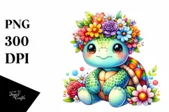 Vibrant Flower Crown Colorful Flowers | Sublimation | Product Image 1
