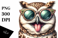 Funny Owl Tongue Clipart Product Image 1