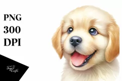 Cute Baby Golden Retriever Watercolor Product Image 3