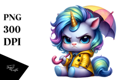 Expressive Baby Unicorn Posing PNG Product Image 1