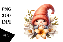 Cute Gnome with Big Hat, Transparent PNG Product Image 1