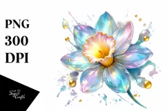 Glossy Daffodil on Transparent , Detailed PNG Product Image 3