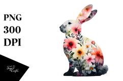 Abstract Bunny Silhouette PNG Product Image 1