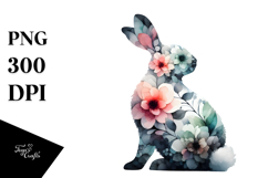 Abstract Bunny Silhouette PNG Product Image 1