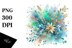 Colorful Cyan Glittery Background Clipart Product Image 3