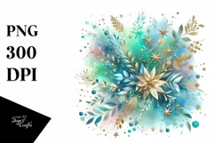 Colorful Cyan Glittery Background Clipart Product Image 3