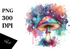 Magical Celestial Mushroom Watercolor Splash Product Image 3