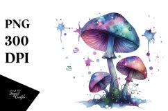 Magical Celestial Mushroom Watercolor Splash Product Image 3