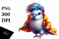 Aggressive Baby Dove Watercolor PNG Product Image 1