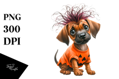 Expressive Ridgeback Halloween PNG Product Image 1