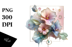 Pastel Sweet Pea Watercolor Splash PNG Product Image 1