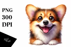 Cute Crazy Pembroke Welsh Corgi | Clipart Product Image 1