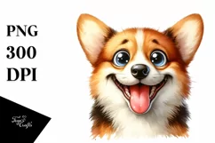 Crazy Pembroke Welsh Corgi | Sublimation | Clipart Product Image 1
