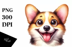 Crazy Pembroke Welsh Corgi | Sublimation | Clipart Product Image 1
