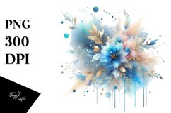 Colorful Blueis Gliterry Background Product Image 1