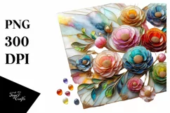Watercolor Luxury Flower Splash Clipart Product Image 3