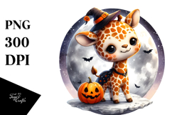 Cute Giraffe Halloween Image PNG Product Image 1
